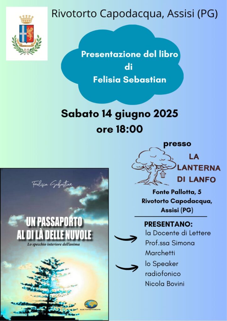 Assisi: Felisia Sebastian presenta il suo nuovo libro